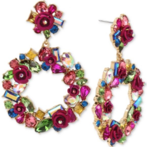 Betsey Johnson Jewelry - Betsey Johnson ROSE WREATH EARRINGS
